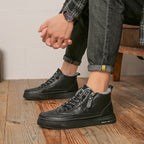 Damen Gefütterte Winterboots mit wasserdichter Lederoberfläche und robuster Sohle R&B