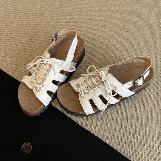 Damen Sandalen mit robustem Schnürsystem und anatomischer Fußbettgestaltung R&B
