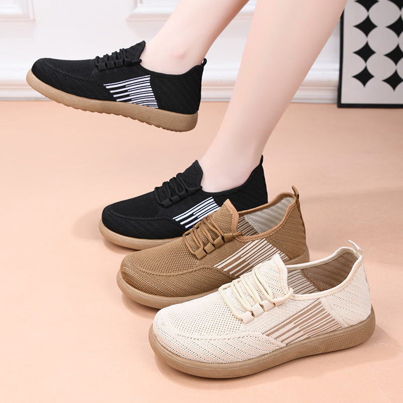 Damen Bequeme und stylische Freizeit-Sneaker mit elastischen Einsätzen R&B