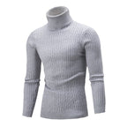 Herren gemütlicher Rollkragenpullover aus feinem Rippstrick R&B
