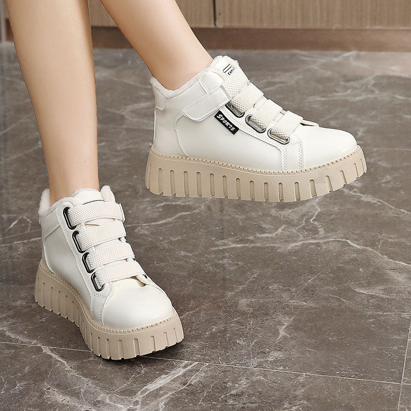 Damen High-Top Sneakers mit flauschigem Innenfutter und rutschfester Sohle R&B