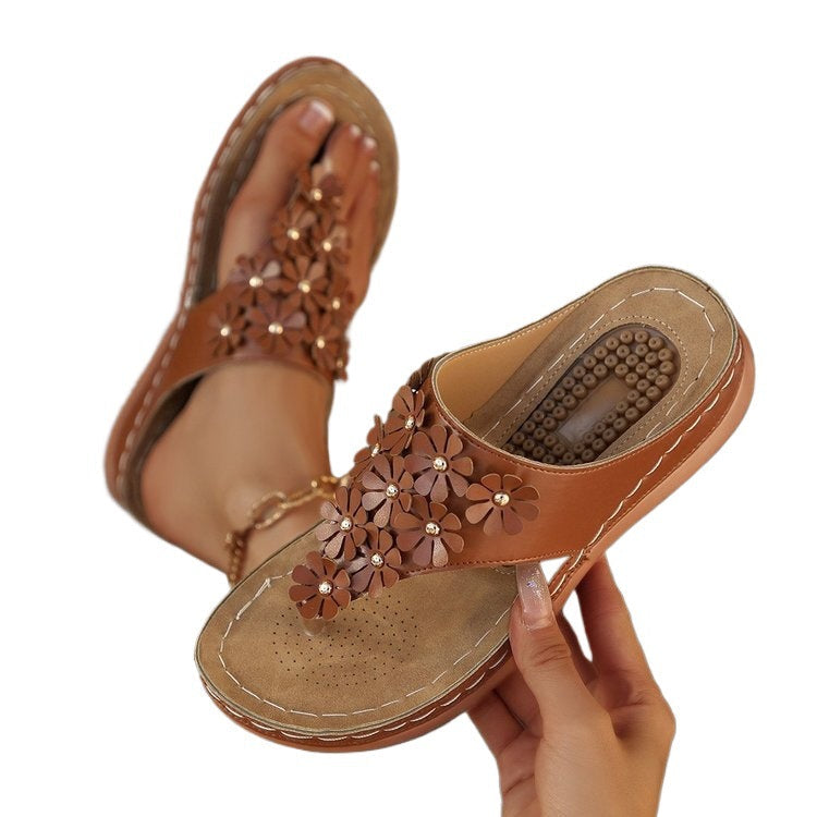 Damen Blumige Wellness-Sandalen R&B