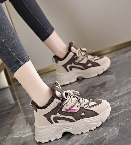 Damen Winterliche Sneaker mit warmem Futter und rutschfester Sohle R&B