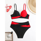 Damen Bikini Set mit verstellbaren Trägern und trendigem Pünktchenmuster R&B