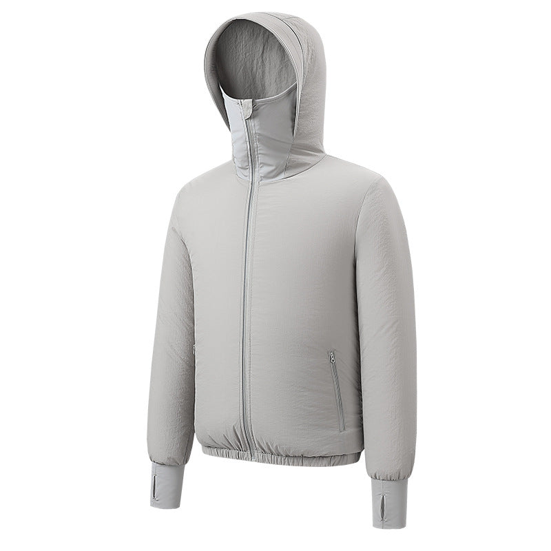 Damen nan leichte Kapuzenjacke mit elastischem Saum und Daumenlochärmeln R&B