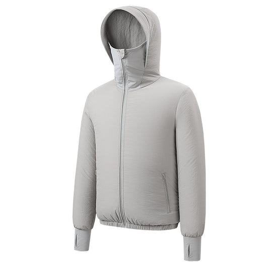 Damen nan leichte Kapuzenjacke mit elastischem Saum und Daumenlochärmeln R&B