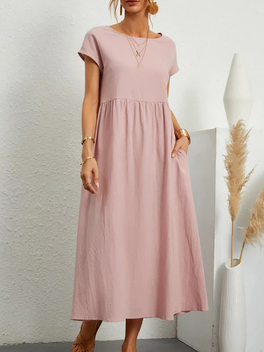 Damen Maxikleid aus leichtem, luftdurchlässigem Stoff R&B