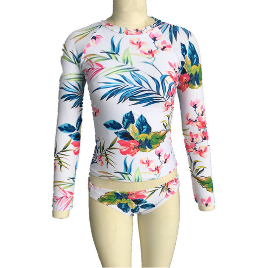 Damen Longsleeve Badeset mit floralen Mustern und UV-Schutz R&B
