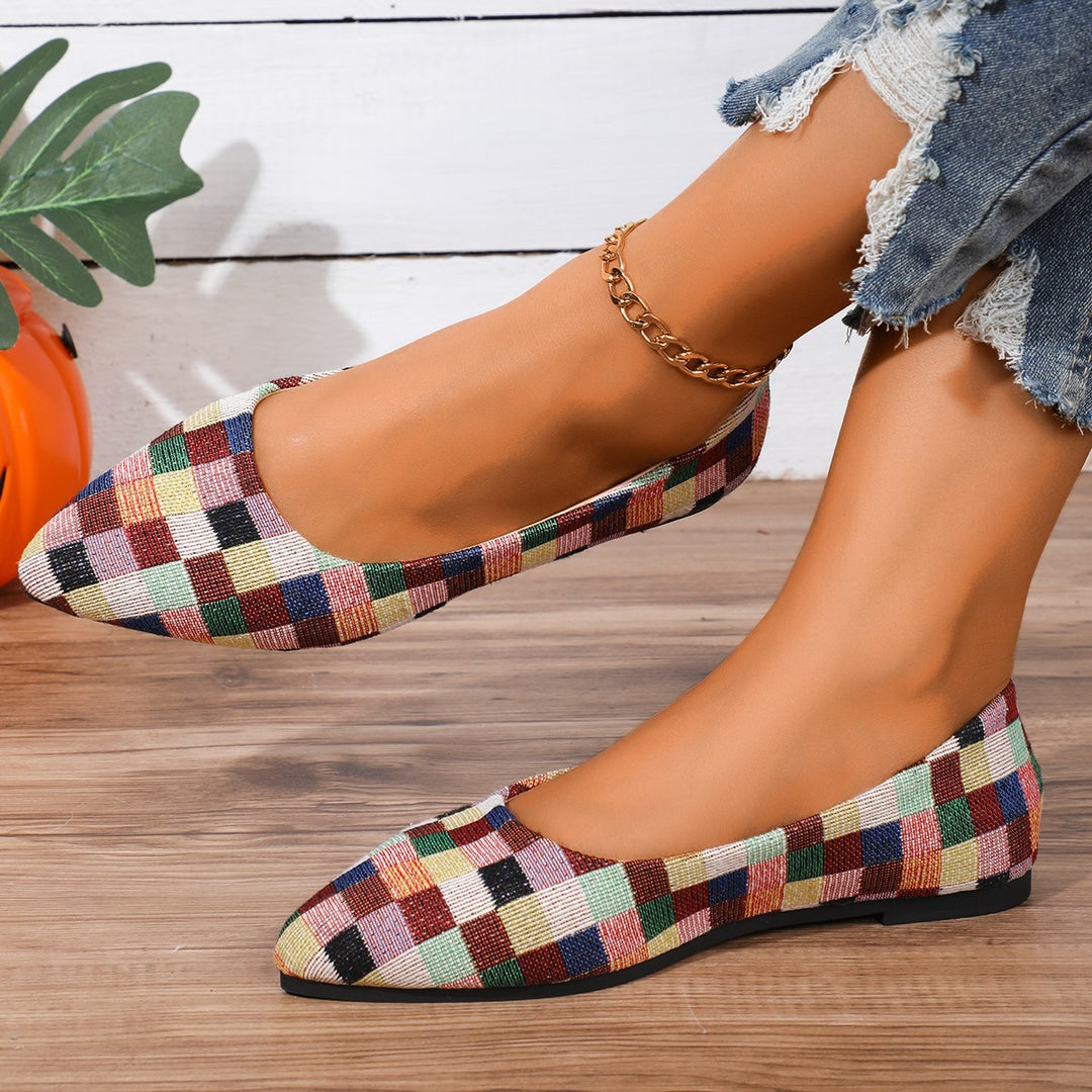 Damen Bunte Ballerinas mit komfortablem Fußbett und modischem Design R&B