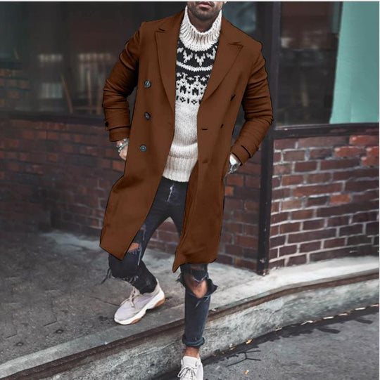 Herren eleganter Langmantel R&B