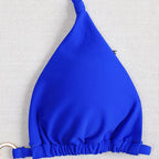 Damen Triangel-Bikini mit verspieltem Knoten und elegantem Goldakzent R&B