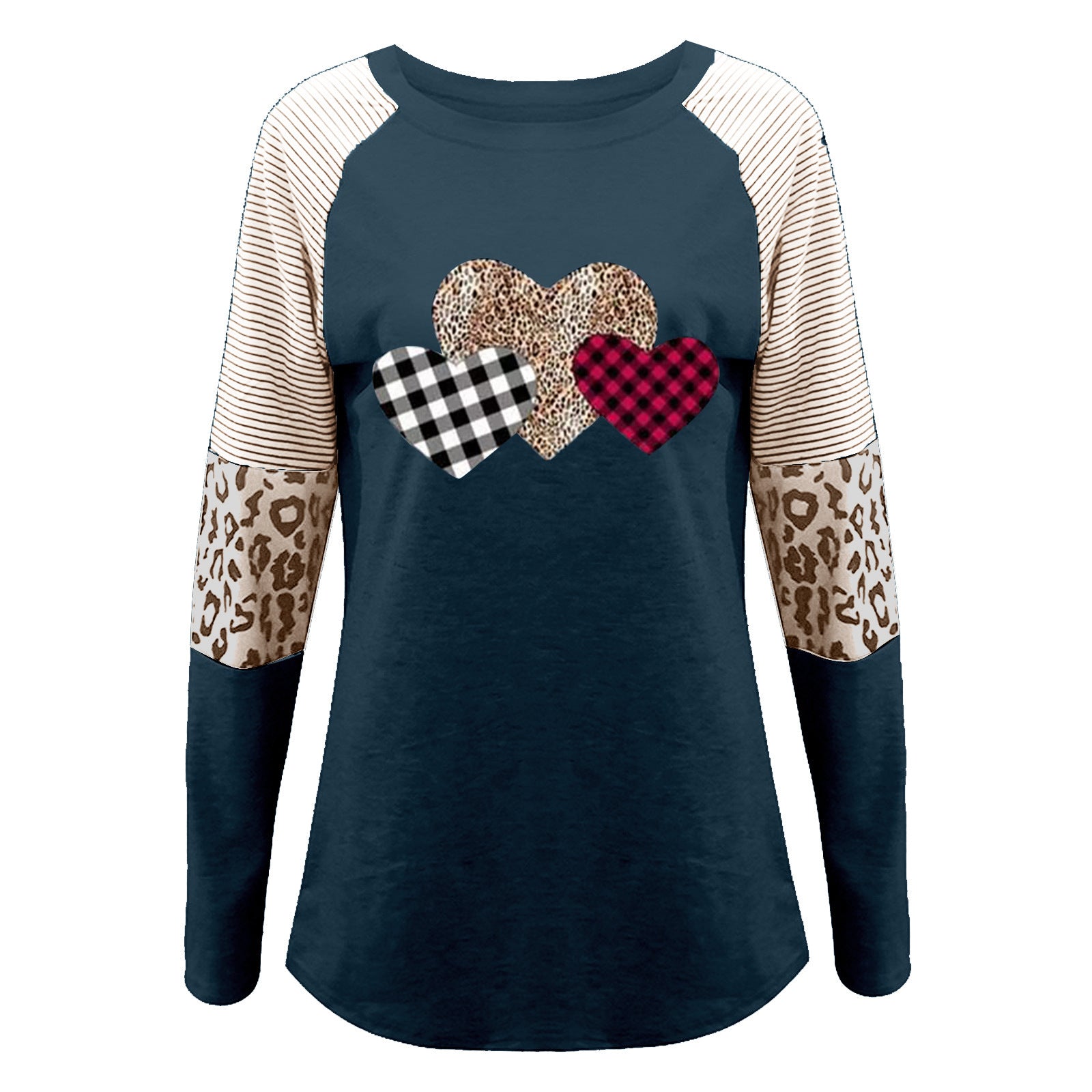Damen Langarmshirt mit herzigen Motiven und trendigen Mustern R&B
