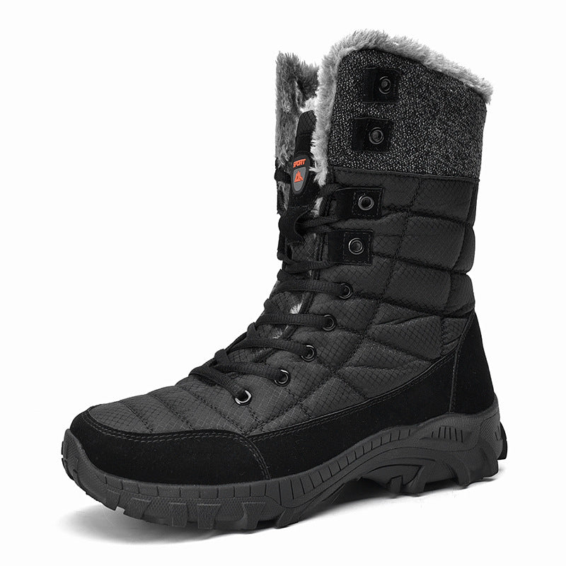 Damen Warm gefütterte Winterstiefel mit rutschfester Sohle und hohem Schaft R&B