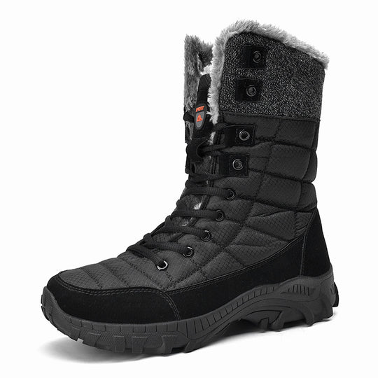 Damen Warm gefütterte Winterstiefel mit rutschfester Sohle und hohem Schaft R&B