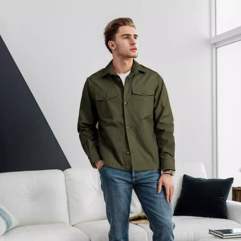 Herren modische leichtgewichtige Chore-Jacke mit praktischen Taschen R&B