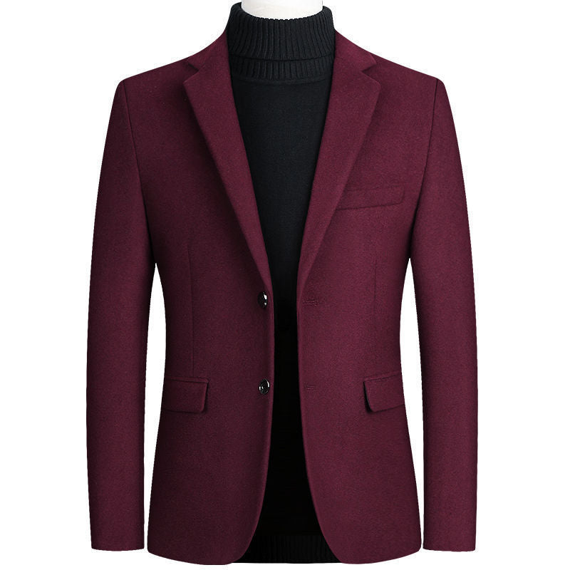 Herren eleganter Wollblazer im klassischen Schnitt mit feiner Textur R&B