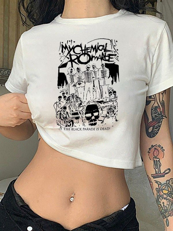 Damen cropped T-Shirt mit exklusivem Pferdemotiv und figurbetontem Schnitt R&B
