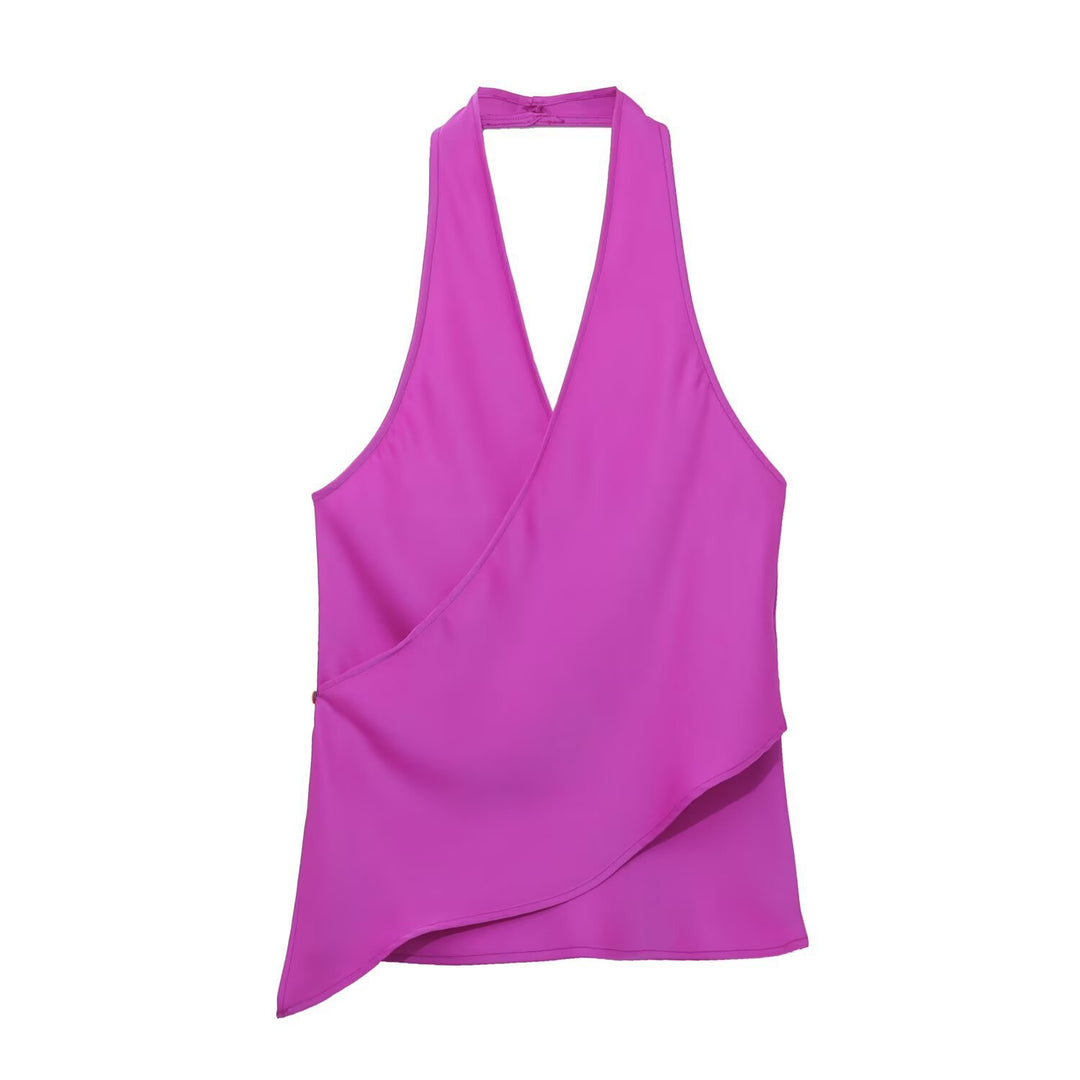 Damen Wickelbluse mit V-Ausschnitt R&B