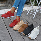 Damen Atmungsaktive Freizeitsneaker mit floralem Netzdesign R&B