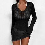 Damen elegantes gehäkeltes Strandkleid R&B