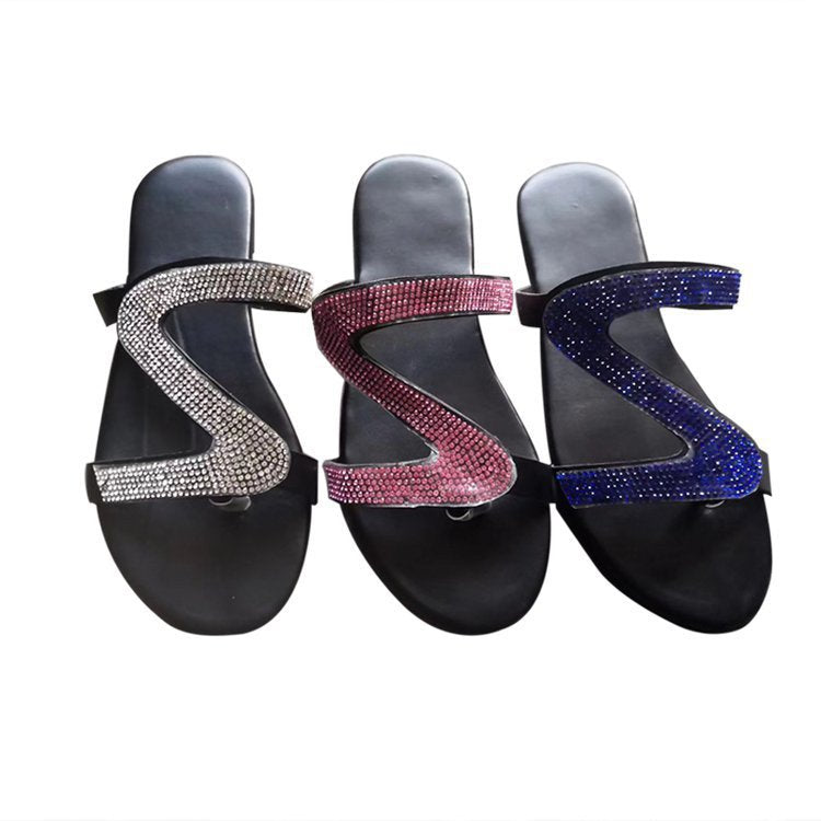 Damen Glitzernde Riemchensandalen mit komfortablem Fußbett und rutschfester Sohle R&B