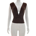 Damen Wickeloberteil mit tiefem V-Ausschnitt und elegantem Knotendetail R&B