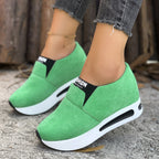 Damen Modische Slip-On Sneakers mit schickem Krokodesign und dämpfendem Fußbett R&B