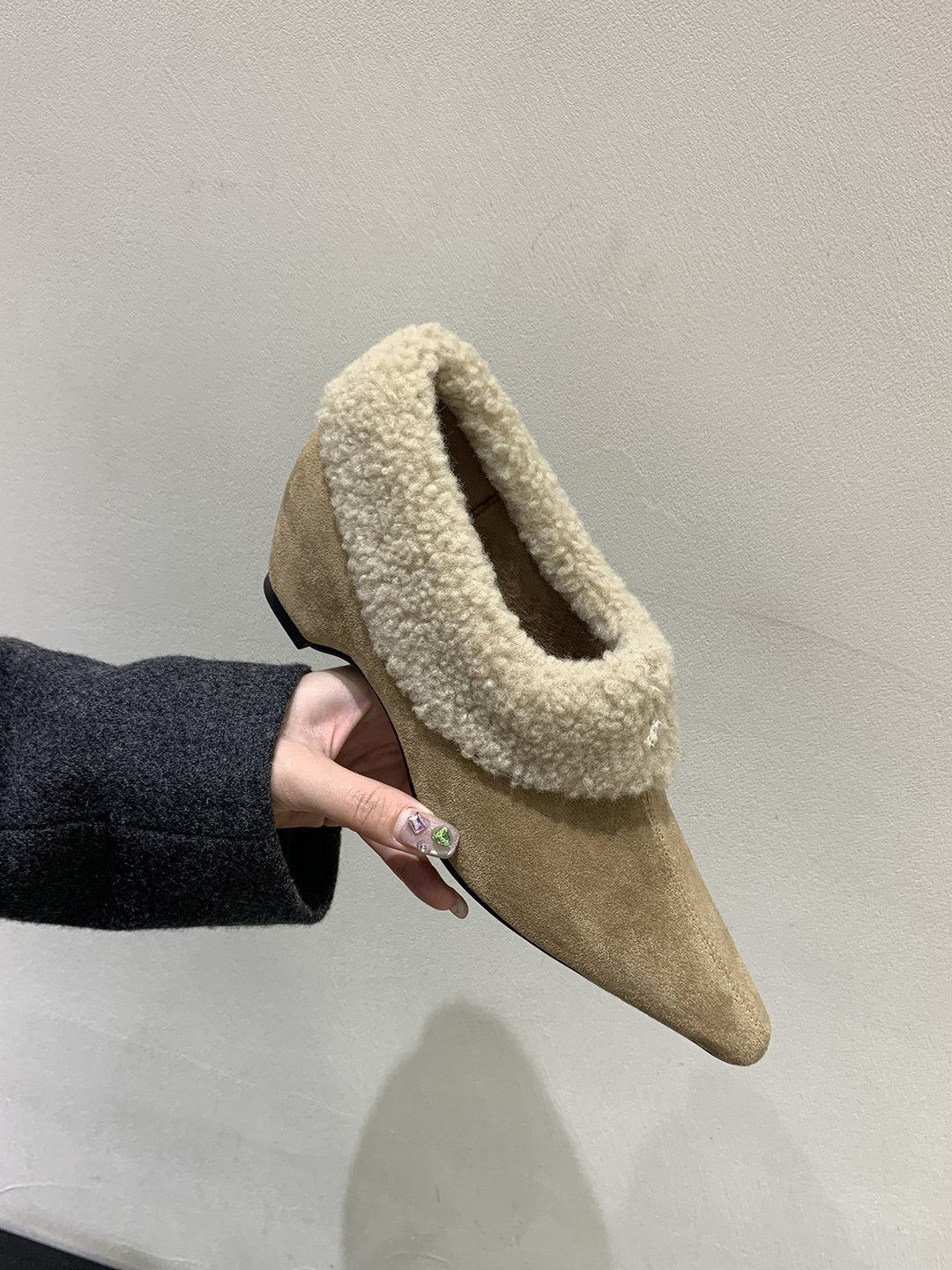 Damen Stiefeletten mit kuscheligem Kunstfellkragen und eleganter Form R&B