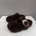 Damen Hausschuhe aus weichem Fleece mit modischem Schnallenverschluss R&B