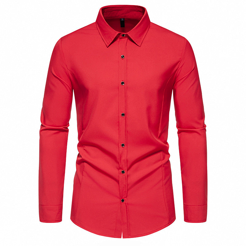 Herren modisches Langarmhemd mit elegantem Schnitt R&B