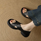 Damen Riemchen-Sandalen mit komfortablem Blockabsatz und trendiger Kreuzschließe