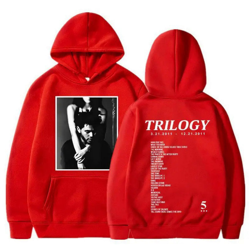 Damen Kapuzenpullover mit künstlerischem Fotodruck und einzigartigem Schriftzug