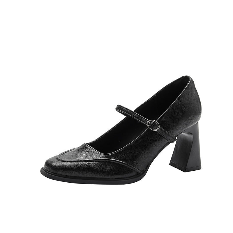 Damen Mary Jane Pumps mit komfortablem Blockabsatz und modischem Riemchen