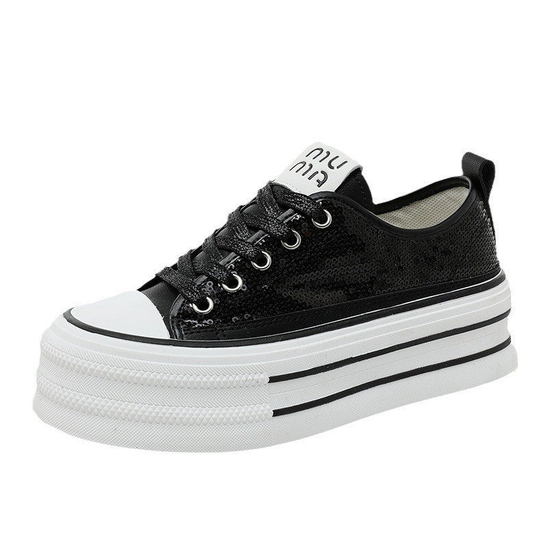 Damen Glitzernde Plateau Sneakers mit komfortablem Design R&B