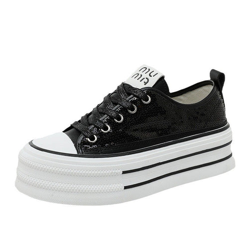 Damen Glitzernde Plateau Sneakers mit komfortablem Design R&B