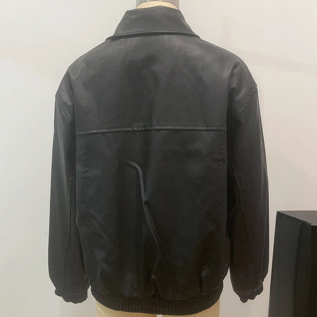 Damen lässige jacke mit elastischem Saum und praktischen Taschen R&B