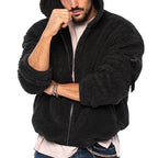 Herren Fleecejacke mit Kapuze und praktischem Reißverschluss R&B