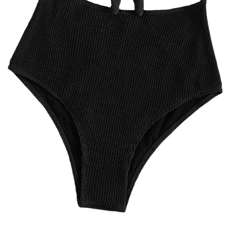 Damen Hochgeschnittener Cut-Out Badeanzug R&B