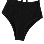 Damen Hochgeschnittener Cut-Out Badeanzug