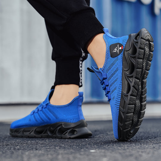 Damen Atmungsaktive Fitness-Sneaker mit rutschfester Sohle und elastischem Schnürsystem R&B