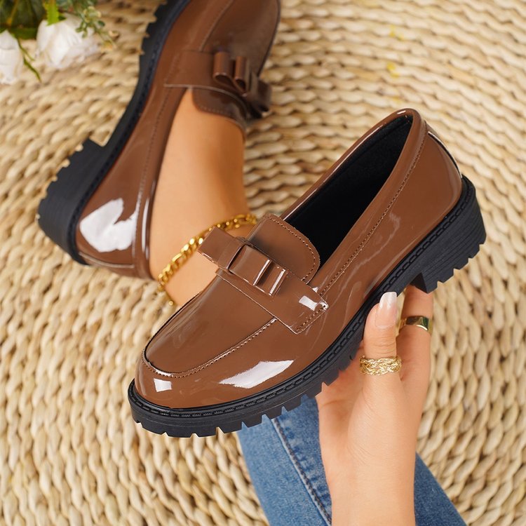 Damen Elegante Loafer mit dekorativem Schleifendetail R&B