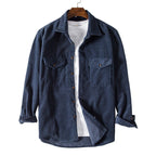 Herren Karierte Overshirt aus hochwertigem Baumwollmischung mit Brusttaschen