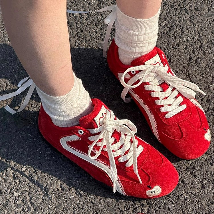 Damen Sneakers mit verspieltem Applikationsdesign und atmungsaktiver Sohle R&B