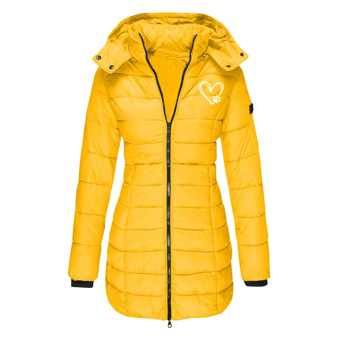 Damen gesteppte Winterjacke mit abnehmbarer Kapuze R&B