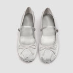 Damen elegante Ballerinas mit dezentem Riemen und feinem Schleifendetail R&B
