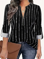 Damen Casual Bluse mit stilvollem Streifenmuster R&B