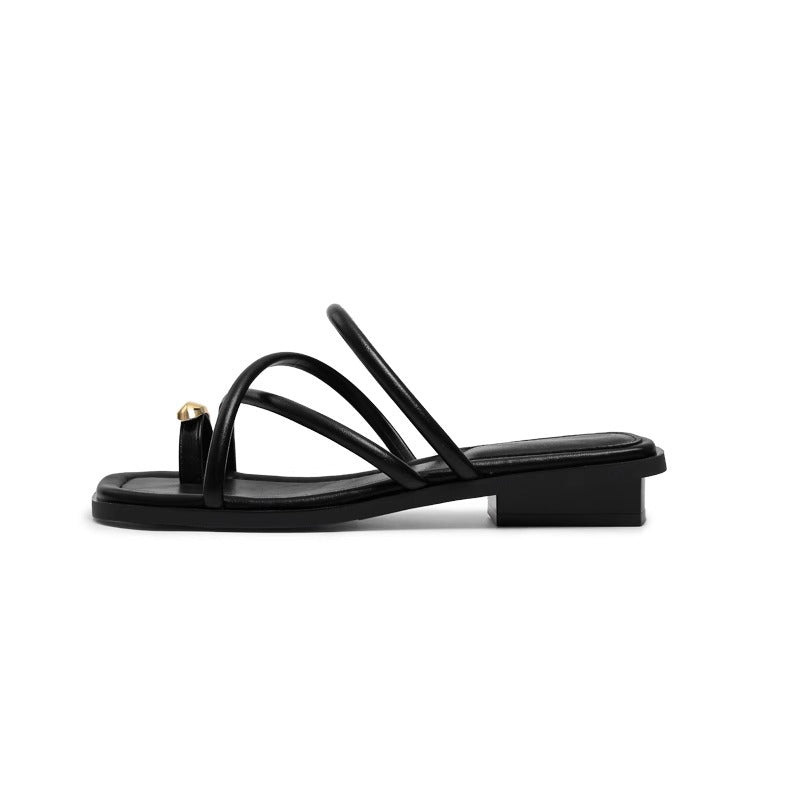 Damen Fußbett-Sandalen mit elegantem Kreuzriemendesign R&B
