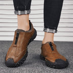 Damen Bequeme Slip-On Freizeitschuhe mit Reißverschluss R&B