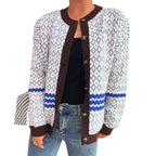 Damen Strickjacke mit vielseitigem Muster und eleganten Knopfdetails R&B