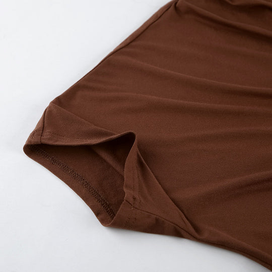 Damen asymmetrisches Oberteil mit lässigem Drapierungsdesign R&B